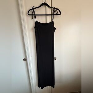 Elegant Black Spaghetti Strap Dress